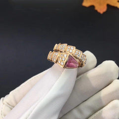 SERPENTI RING PINK GOLD DIAMOND PINK