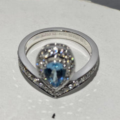 JOSEPHINE RING TURQUOISE SILVER DIAMOND