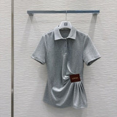 Loewe 2025 Draped Polo Shirt Cotton