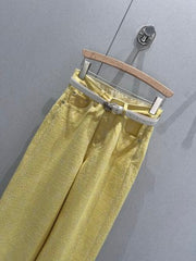 Loewe 25 Pattern With Belt Jeans Cotton