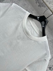 Loewe 25 Hollow Lace Short Sleeves t-shir Cotton