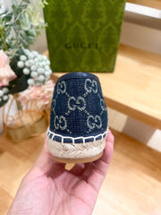 WOMEN'S ESPADRILLE WITH HORSEBIT IN NAVY BLUE DENIM