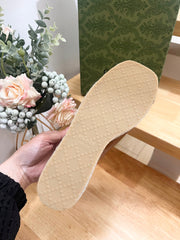 HIGH 10CM WEDGE SANDALS IN RUSSET BROWN SHEEPSKIN