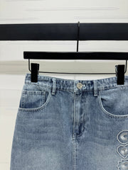 CHANEL DENIM MINI SKIRT