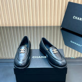 CHANEL 25S TEDDY LOAFER 15MM IN BLACK CALFSKIN GOLD HARDWRE