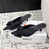 KNIFE LAVALIÈRE 45MM MULE IN BLACK NYLON JERSEY