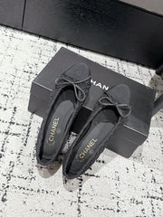 BALLET FLAT 25S IN BLACK TWEED