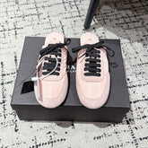 PRADA 25S DEXUN MULE IN LIGHT PINK SUEDE LEATHER