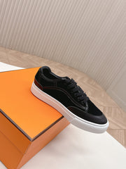 HM 25S SNEAKER LOW SPORTS IN BLACK SUEDE MIX LAMBSKIN