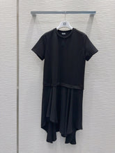 Loewe 2025 Irregular Flowing Dress Black Cotton