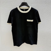 CC SHORT-SLEEVE CREW NECK KNIT TOP 267987