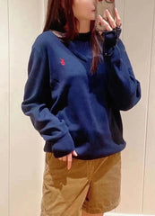 RALPH LAUREN 25S FLEECE SWEATSHIRT WITH EMBROIDERED LOGO 263