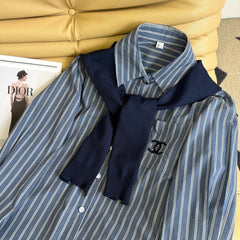 CHANEL SHIRT WITH SCARF DETAIL STYLE 51