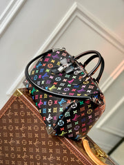 SPEEDY SOFT 30 IN COLORFUL MONOGRAM PATTERN AND BLACK COATED CANVAS