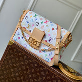 LV x TM DAUPHINE SOFT 28 IN COLORFUL MONOGRAM PATTERN AND WHITE COATED CANVAS
