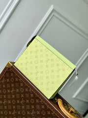 POCHETTE VOYAGE 26 IN LEMON YELLOW MONOGRAM ECLIPSE CALFSKIN