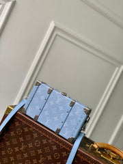 WALLET TRUNK TAIGARAMA 21.5 IN BLUE MONOGRAM COATED CANVAS