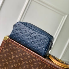 DOPP KIT 28 IN DARK BLUE MONOGRAM SHADOW CALFSKIN