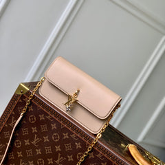 WALLET ON CHAIN BLOOM 20 IN BEIGE CALFSKIN