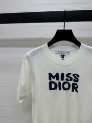 DIOR 25S MISS KNIT SHORT SLEEVE TOP 264242