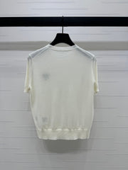 PRADA SHORT-SLEEVE EMBROIDERED LOGO T-SHIRT 269460