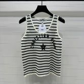 Dior 25 Striped Black White Tank Top