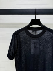 CHANEL CREW NECK SHORT-SLEEVE KNIT TOP 274965