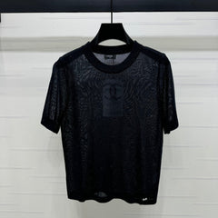 CHANEL CREW NECK SHORT-SLEEVE KNIT TOP 274965