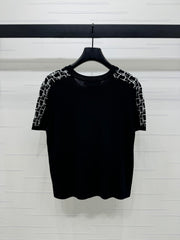 DIOR SHORT-SLEEVE JACQUARD KNIT TOP 274855