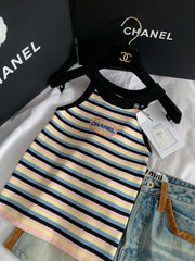 CHANEL KNITTED HALTER TOP