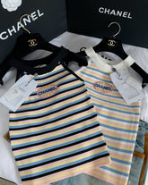 CHANEL KNITTED HALTER TOP
