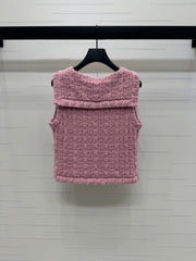 CHANEL 25S CROCHET SLEEVELESS VEST 264180