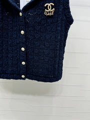 CHANEL 25S CROCHET SLEEVELESS VEST 264179