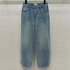 CHANEL 25S HIGH WAISTED DENIM PANTS 264194