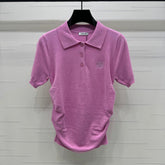 PRAD 25S SHORT SLEEVE KNIT TOP 264121