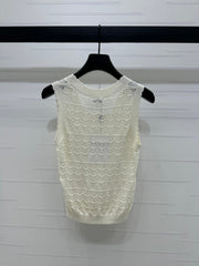 CHANEL 25S HOLLOW KNIT VEST 264154