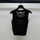CHANEL 25S HOLLOW KNIT VEST 264156