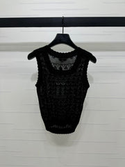 CHANEL 25S HOLLOW KNIT VEST 264156