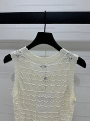 CHANEL 25S HOLLOW KNIT VEST 264154