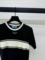 PRADA SHORT-SLEEVE CREW NECK SWEATER 269413