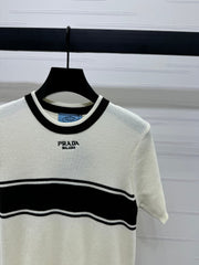 PRADA SHORT-SLEEVE CREW NECK SWEATER 269414