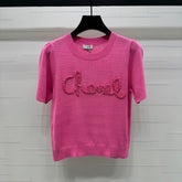 CHANEL SHORT-SLEEVE CREW NECK SWEATER 269418