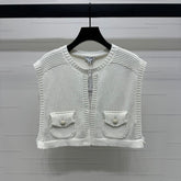 CHANEL CROPPED KNIT SWEATER 269388