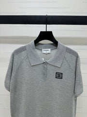 CHANEL POLO SHIRT GREY 274898
