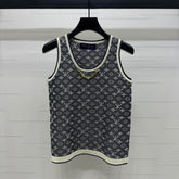 LV ROUND-NECK KNITTED SLEEVELESS VEST 274936