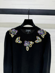 CHANEL SEQUIN CAMELLIA PULLOVER 274882
