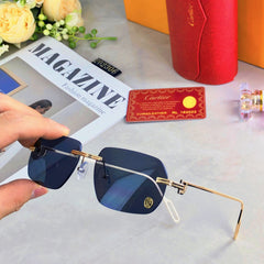 C DE RECTANGULAR SUNGLASSES 578002 IN METAL