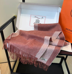 HERMES 25S SCARF 190 IN CASHMERE 854634