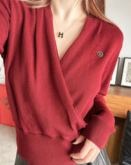 HERMES 25S V-NECK SWEATER 294