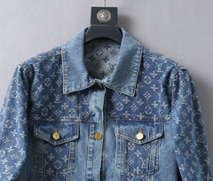 LV LIGHT BLUE MONOGRAM DENIM SHIRT JACKET 238981